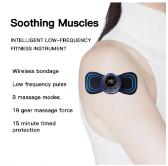 Mini Body Massager Neck Pain Relief Ems Butterfly Body Massager Men & Women